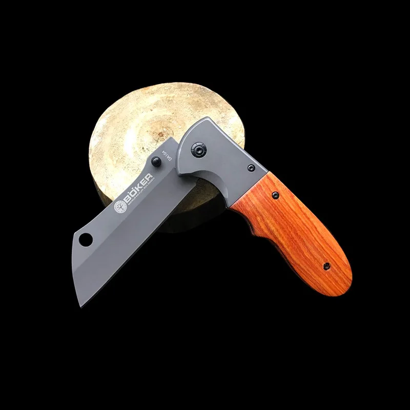 

120PCS Brand Folding Knife Stainless Steel Blade Wooden Handle Pocket Camping Knife Outdoor Hunting Survival Knife Tactical EDC