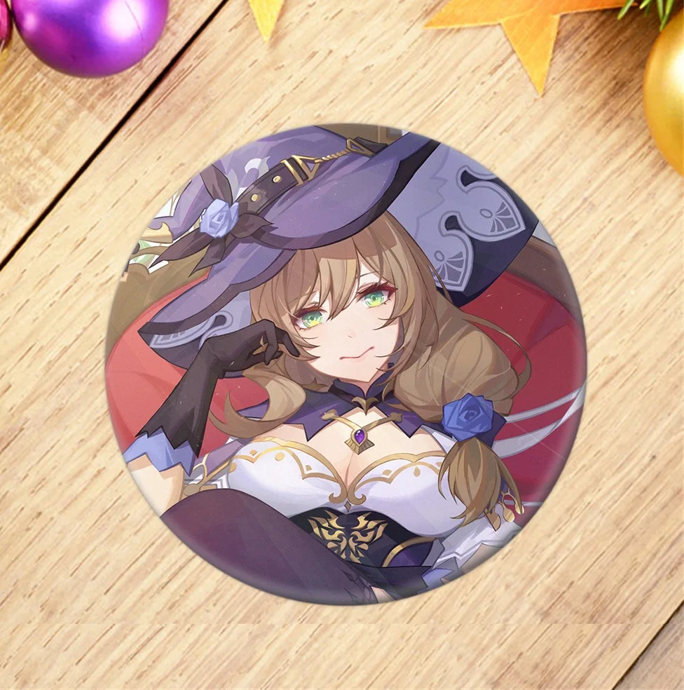 Металлические значки Genshin Impact в ассортименте