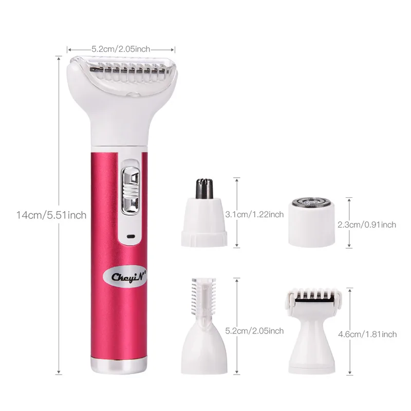 

5 in 1 Women Epilator Female Eyebrow Trimmer Lady Shaver For Hair Removal Shaving Machine Face depilador Bikini Depilatory P40