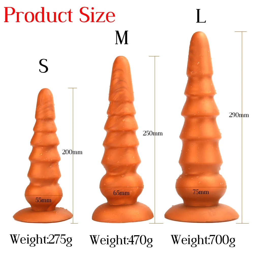 Мягкий большой длинный Анальная пробка фаллоимитатор Silcone гибкие анальные