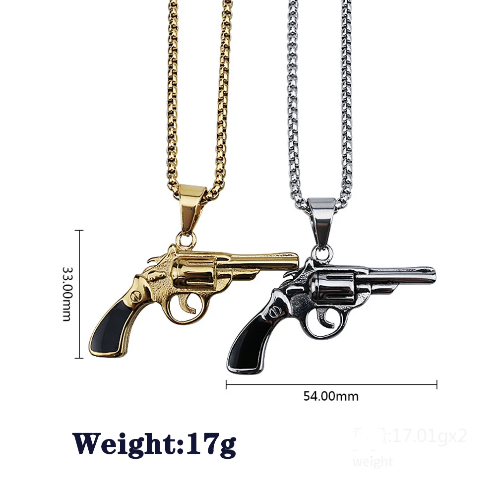Мужская цепочка с подвеской в виде ружья украшение стиле панк хип-хоп цвет