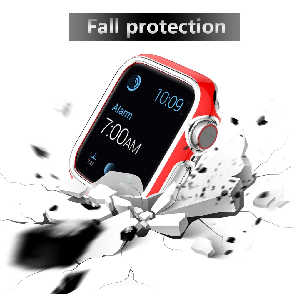 Модный матовый защитный чехол для Apple Watch SE 7 6 5 4 3 шт. бампер 41 мм 44 38 42 45 Жесткий