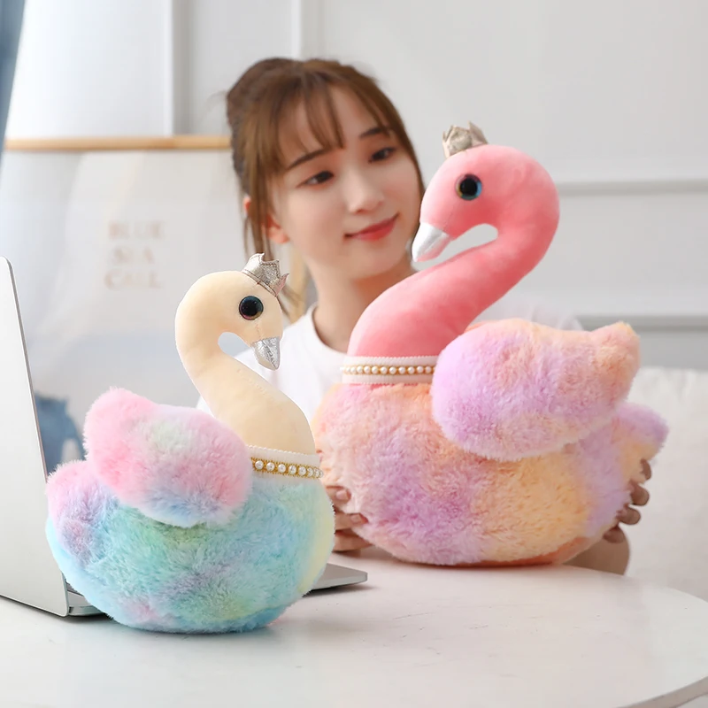 

1pc 25cm kawaii Flamingo Plush Doll Stuffed Toy Kids Huggable Animal Flamingo Plush Pillows Cartoon Gift for Kids