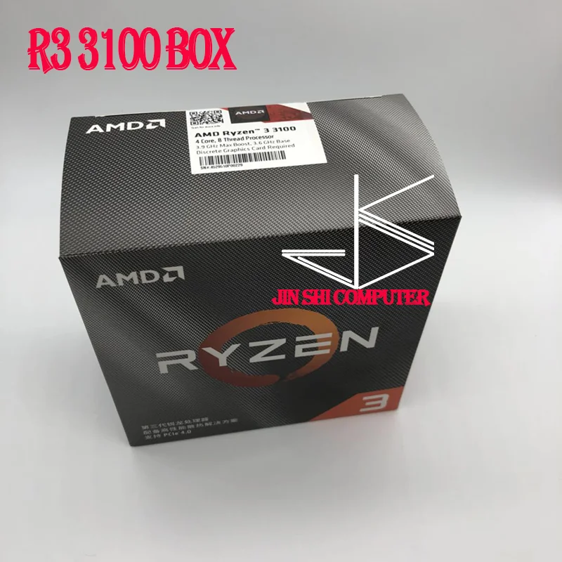 Процессор AMD Ryzen 3 3100 R3 6 ГГц четырехъядерный восьмипоточный процессор 65 Вт L3 = 16M