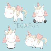 zhuoang pegasus cartoon unicorn clear stamps for diy scrapbookingcard makingalbum decorative silicon stamp crafts