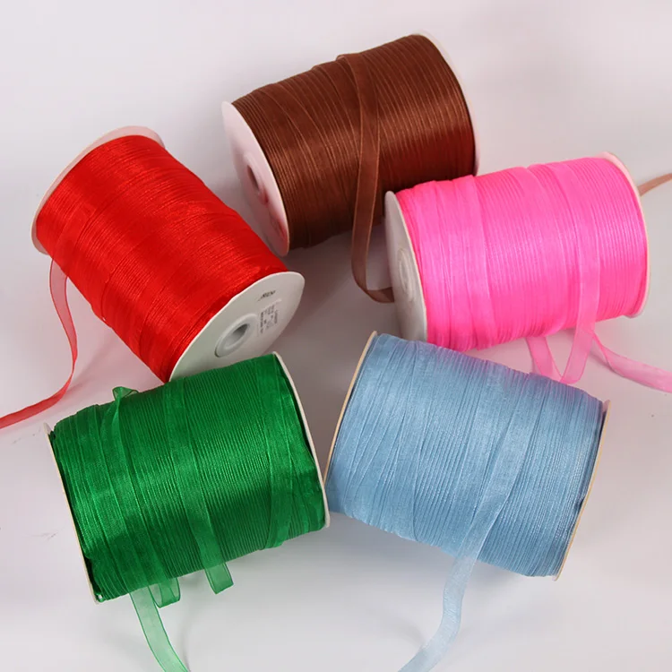 Шифоновая белая шелковая органза 1 см полиэфирная лента для шитья украшение