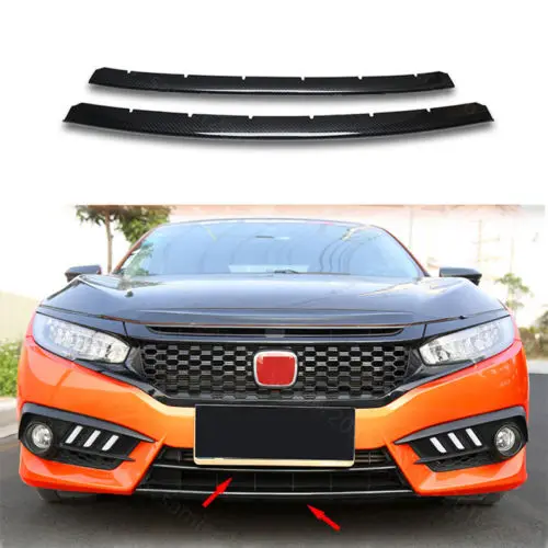 

2pcs CARBON FIBER COLOR FIT FOR HONDA CIVIC 2016 2017 FRONT GRILL COVER