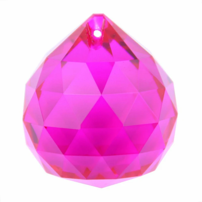 

15mm-40mm Rose New Style Faceted Glass Crystal Ball Prism Chandelier Crystal Parts Hanging Pendant Lighting Ball Suncatcher