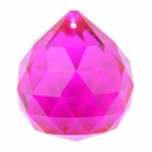 15 мм-40 мм розовое Новый стиль граненый Стекло хрустальный шар люстра в Форме Призмы с украшением в виде кристаллов Запчасти подвесной светильник мяч в стиле Ловца снов