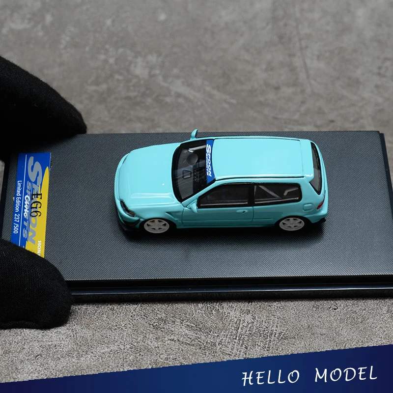 Ym модель 1:64 Honda Civic EG6 Tiffany Blue Ограниченная Коллекция смоляная металлическая под