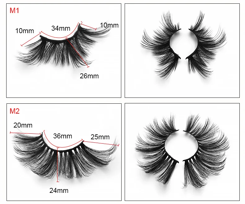 

10 Pairs Fluffy 25mm Lashes In Bulk Dramatic 3d Faux Mink Lashes Fake Eye Lashes Natural False Eyelashes