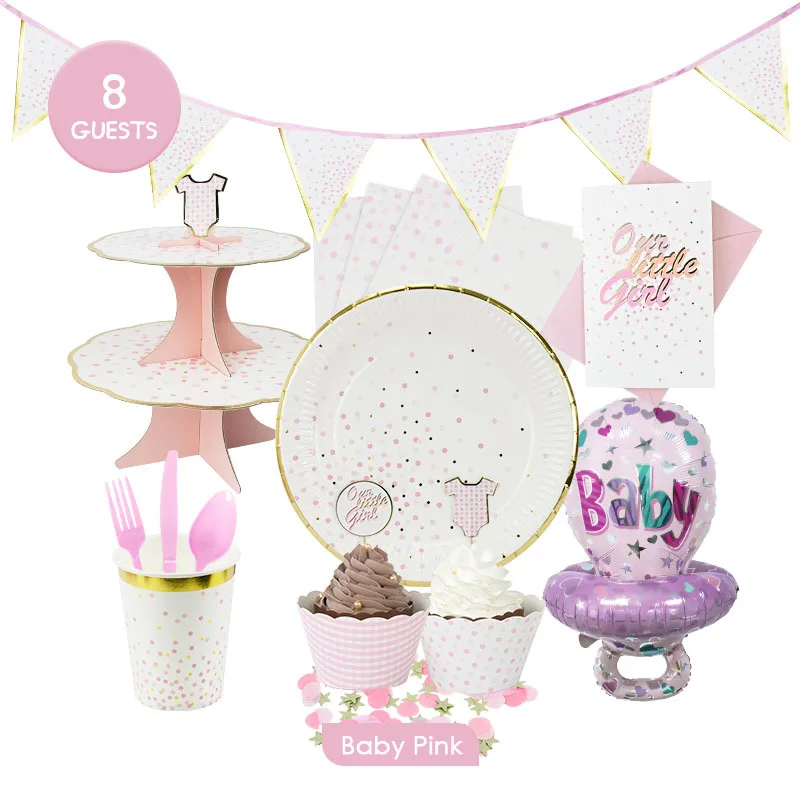 

Товары для дня рождения, одноразовая посуда в горошек, розовое украшение, бумажные тарелки и стаканы соломенная кисточка, декор для свадьбы,...