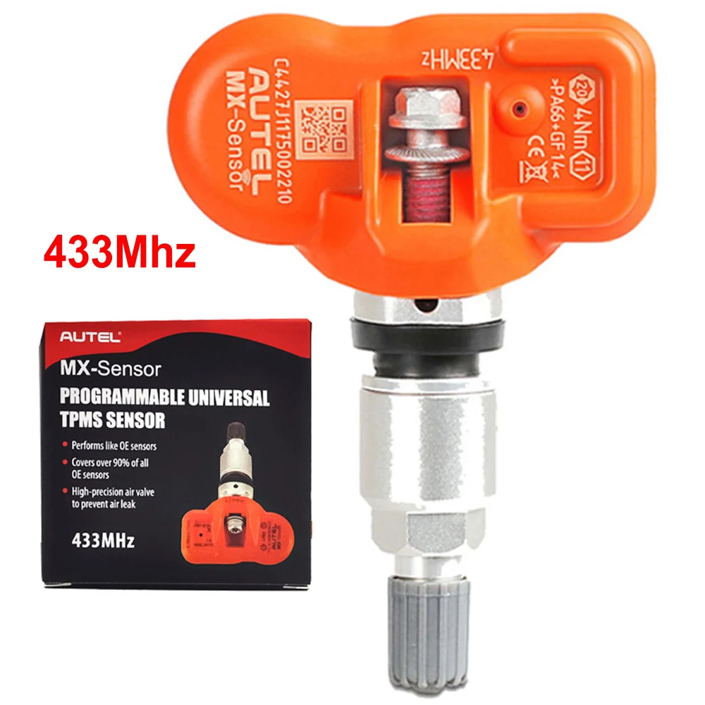 Autel TPMS сенсор MX Sensor 433 МГц программируемый металлический резиновый автомобильный