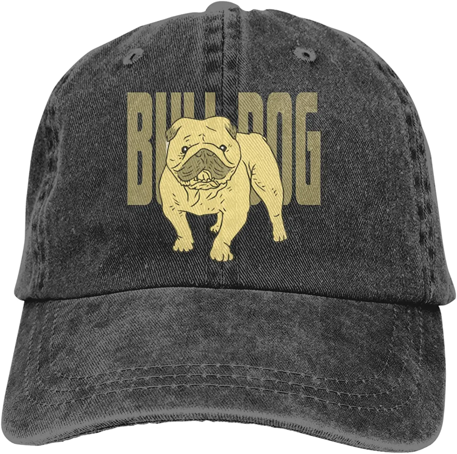 

Бейсболка Bull Dog для мужчин и женщин, регулируемая Классическая винтажная хлопковая кепка из денима с потертостями, для бега и активного отды...