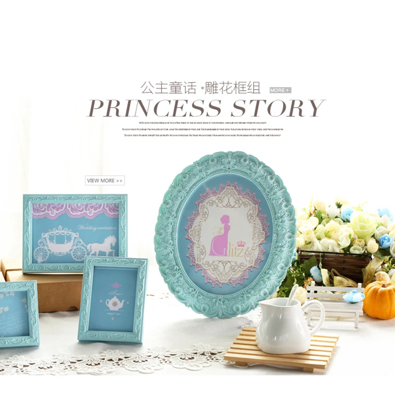 Горячая Распродажа 9 шт./компл. набор настенных фоторамок европейский стиль синие