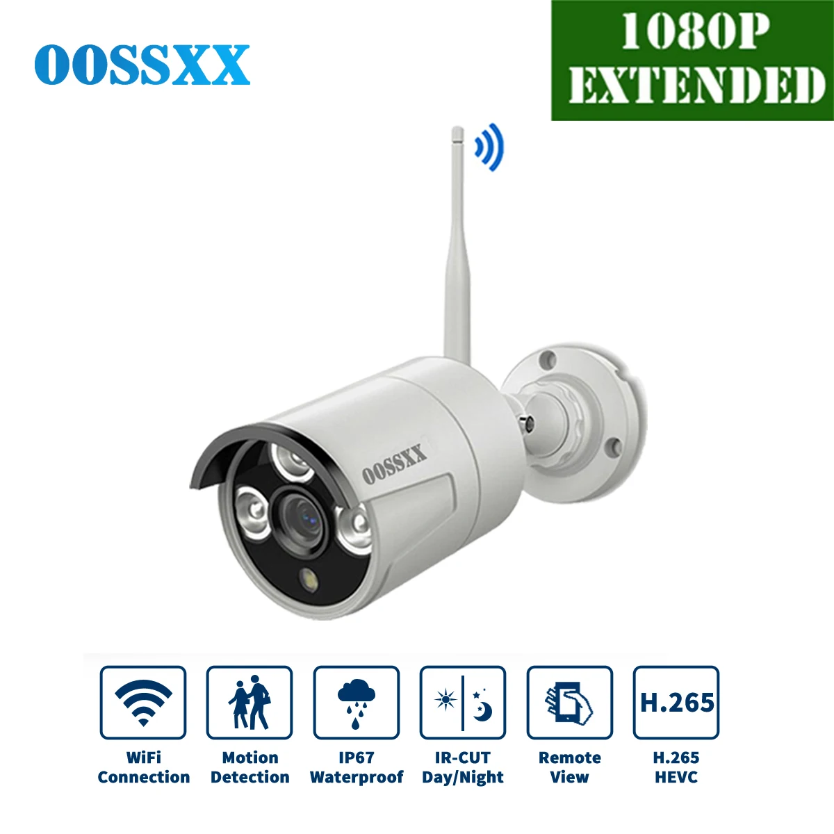 Камера видеонаблюдения OOSSXX 1080P HD IP IP67 водонепроницаемая 2 МП P2P Onvif IP|Камеры