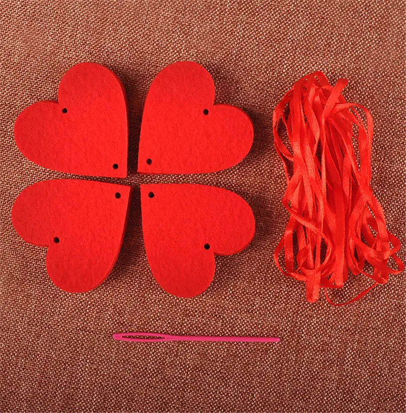 16 сердец с веревкой Романтические свадебные украшения оформление брака DIY