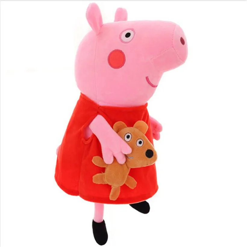 Peppa Мягкая игрушка "поросенок" Джордж папа и мама кошелек Мультяшные плюшевые игрушки семья животных Пеппа Мягкие плюшевые мальчики и девочки подарки игрушки