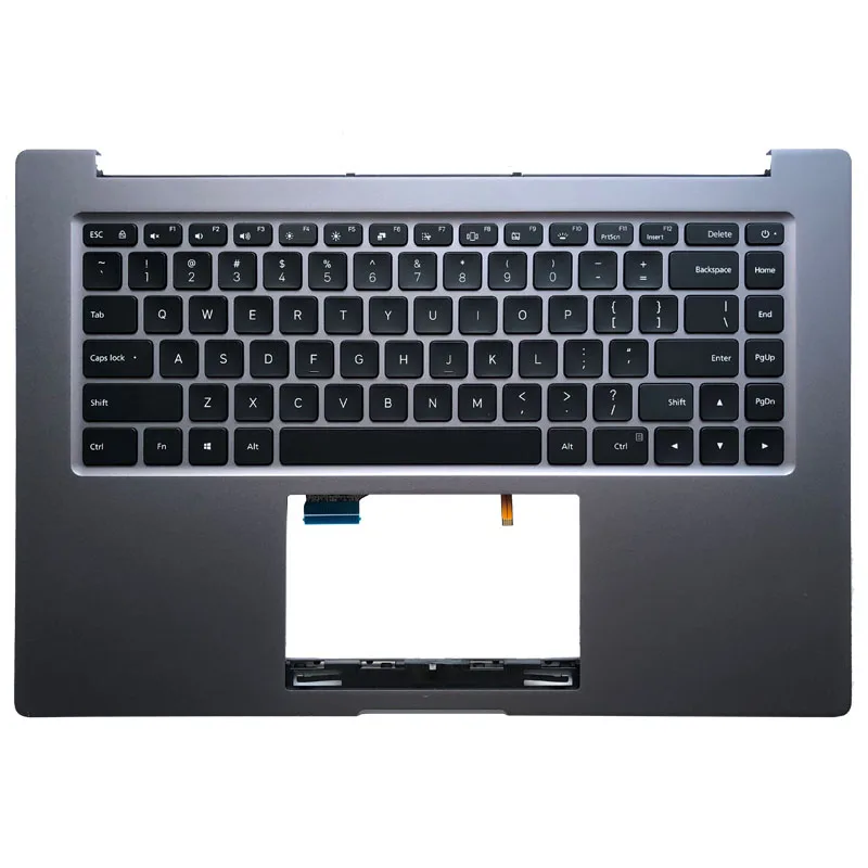 Клавиатура US для ноутбука Xiaomi MI Air 15 6 дюйма 9Z.NEJBV.301 MK10000044461 с подсветкой и серой