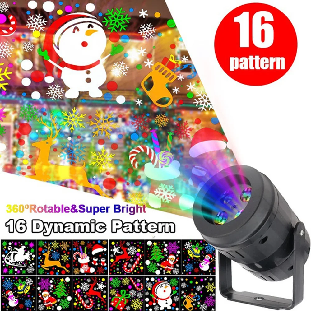 

Christmas Projector Lights Colorful Rotating Stage Light LED Projection Lamp Decorative Lighting for Bithday Xmas Party