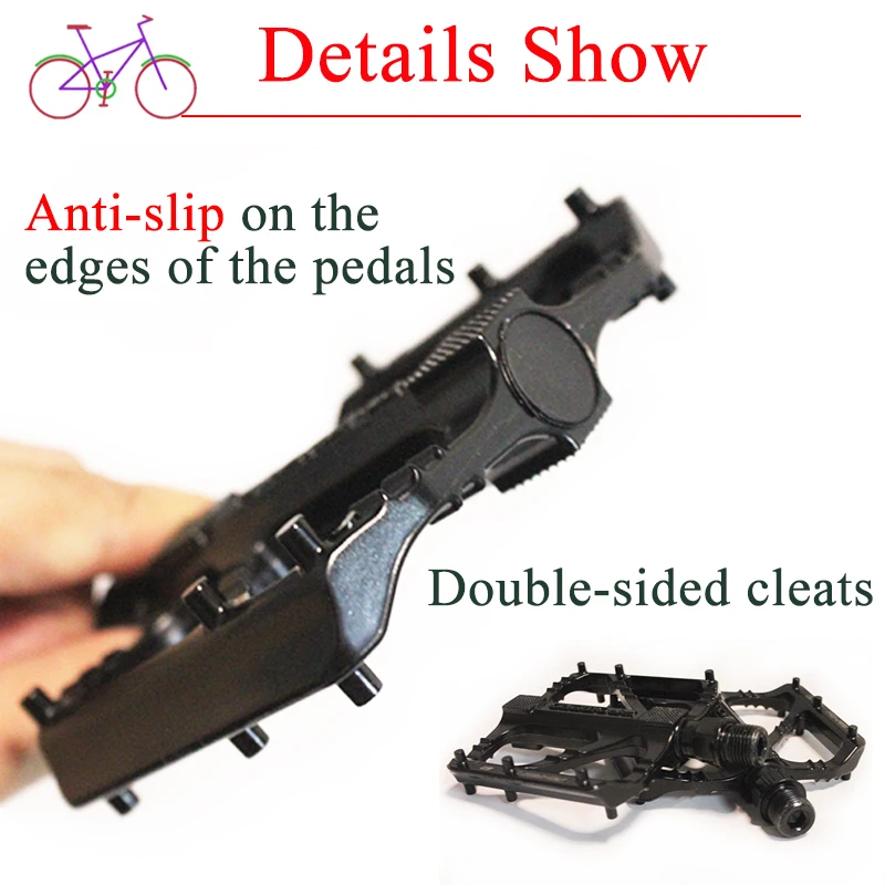 

1 Pair Road Mtb Bike Pedal Ultralight Bicycle Bearing Pedals Anti-Slip Wide Flat Bike Pedal DU Sealed Bearing Cycling Part