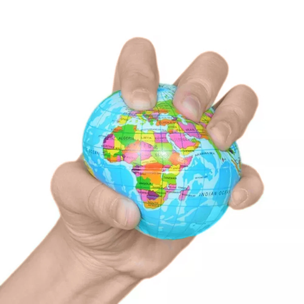 

New Stress Relief Decor World Map Foam Ball Atlas Globe Palm Planet Earth Ball squeeze toy Squishy Anti-stress toys for children