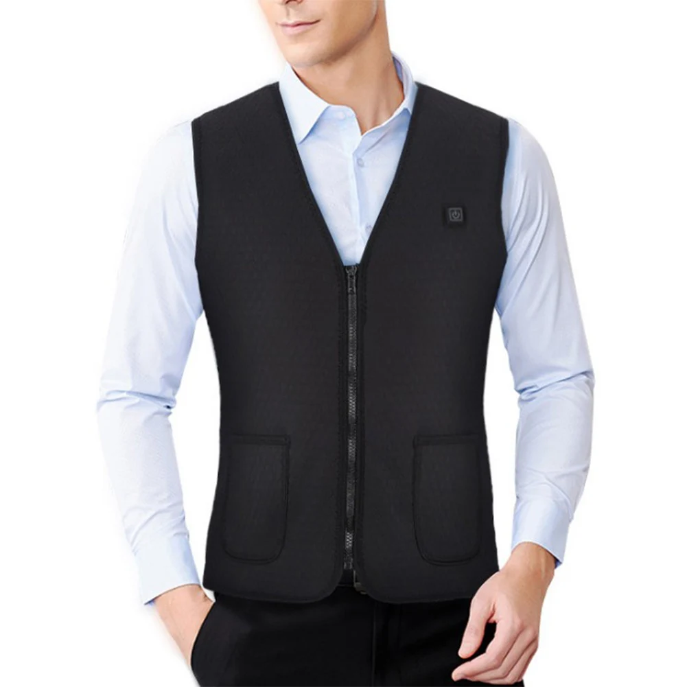 

Winter Flexible Electric Thermal Clothing Waistcoat For Sports Hiking Jacket heated Men Outdoor USB Infrared Heating Vest Jacket