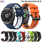 Ремешок для наручных часов Garmin Fenix 6 5 6 Pro Forerunner 935945, быстросъемный силиконовый удобный браслет, 22 мм