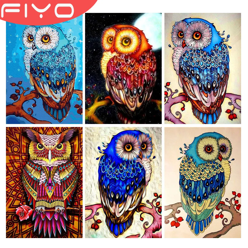 FIYO Алмазная вышивка сова крест стежка ремесленное искусство алмазная живопись