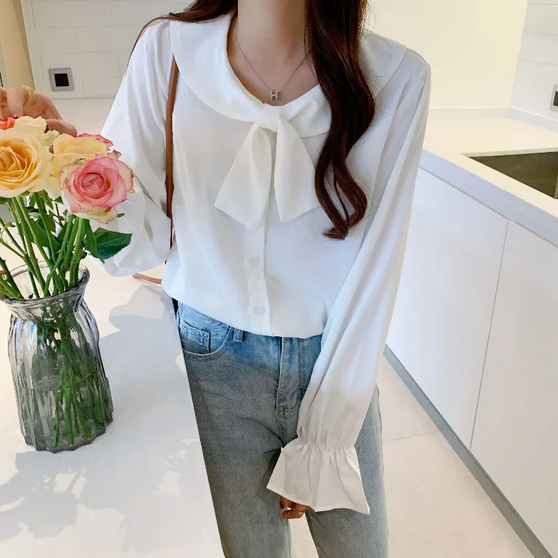 

Cheap wholesale 2021 spring summer autumn new fashion casual ladies work women Blouse woman overshirt female OL At10046H