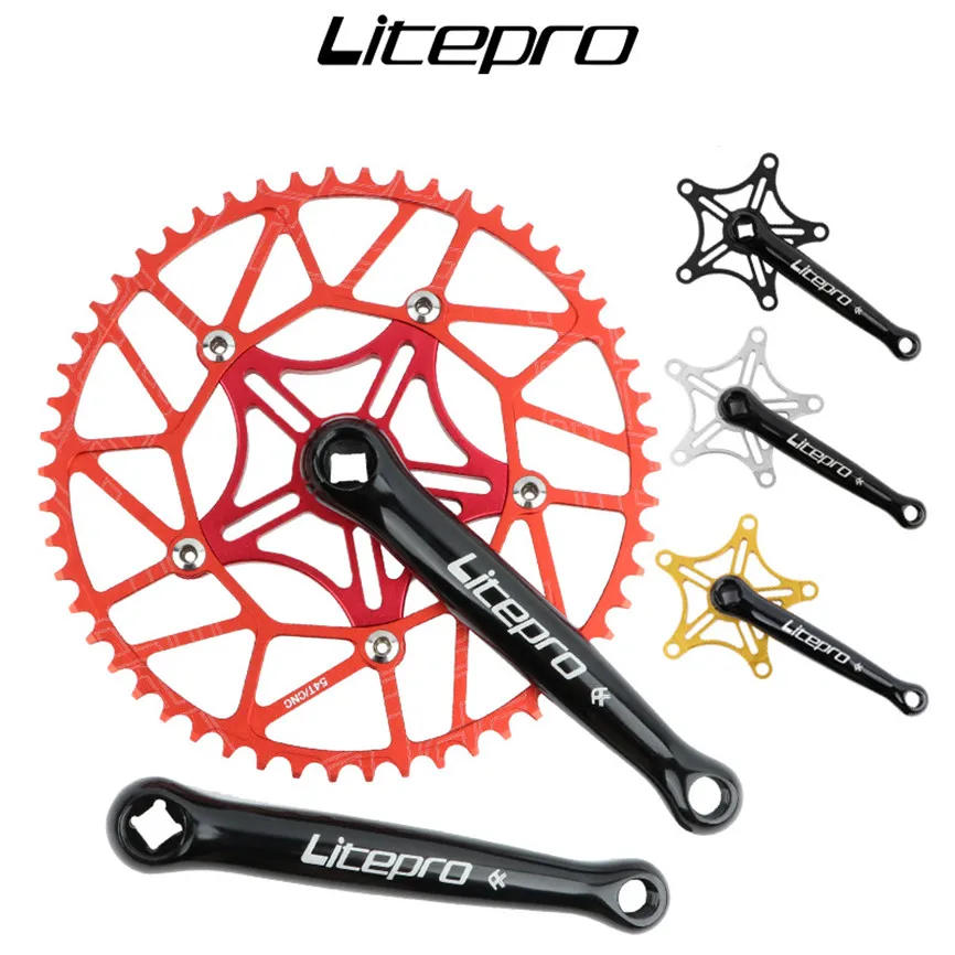 Litepro квадратный отверстие коленчатый складной велосипедный ретро-кривошипник