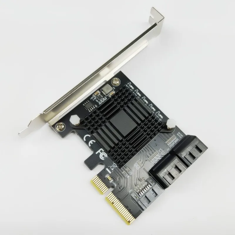 BTBcoin Add On Cards PCIE SATA Controller PCI-E Hub/Card to 3.0 Card 5-Port SATA3 SSD PCI Express X4 Gen3 Adapter | Компьютеры и офис