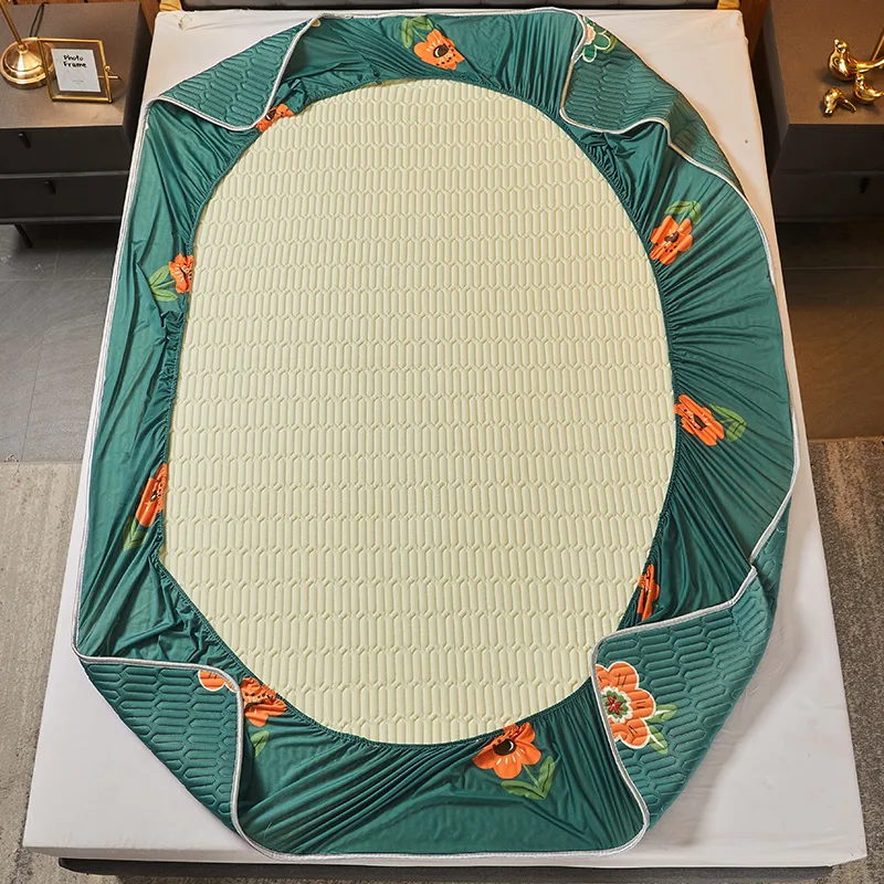 1 шт. латексная натяжная простыня с принтом складной охлаждающий летний коврик