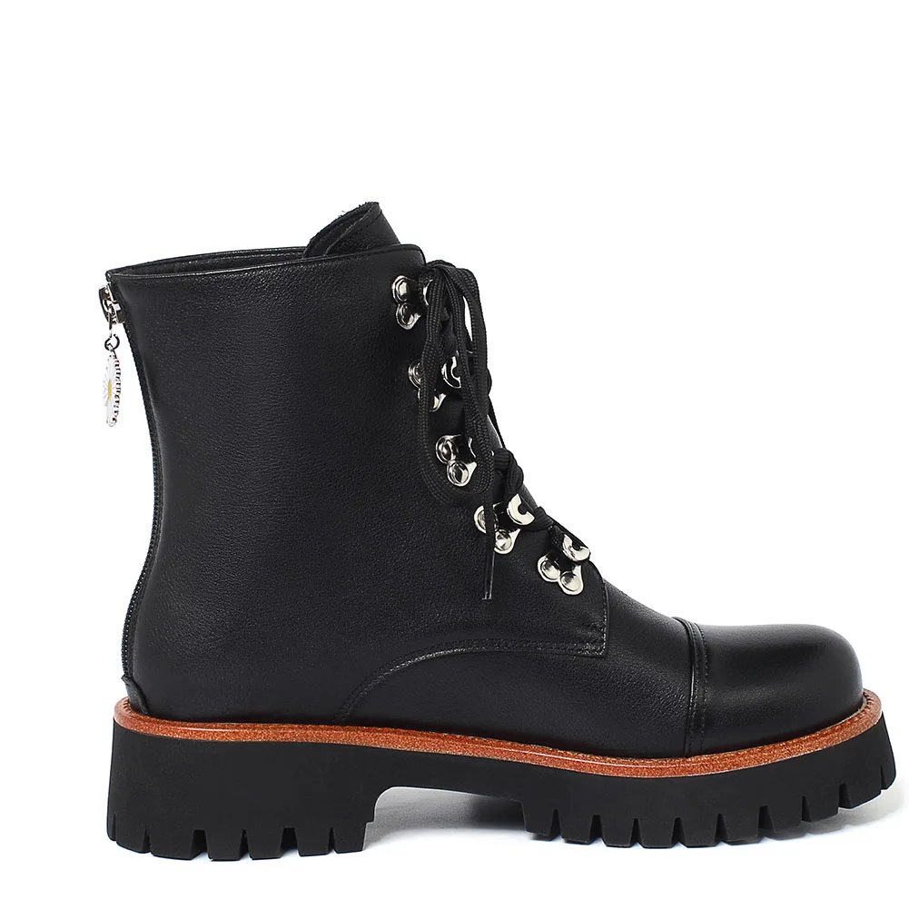 

Sarairis 2020 Fashion Top Quality Thick Heels Ankle Boots Woman Shoes Zipper Platform Work Office Shoes Ladies Motorcycle Boots