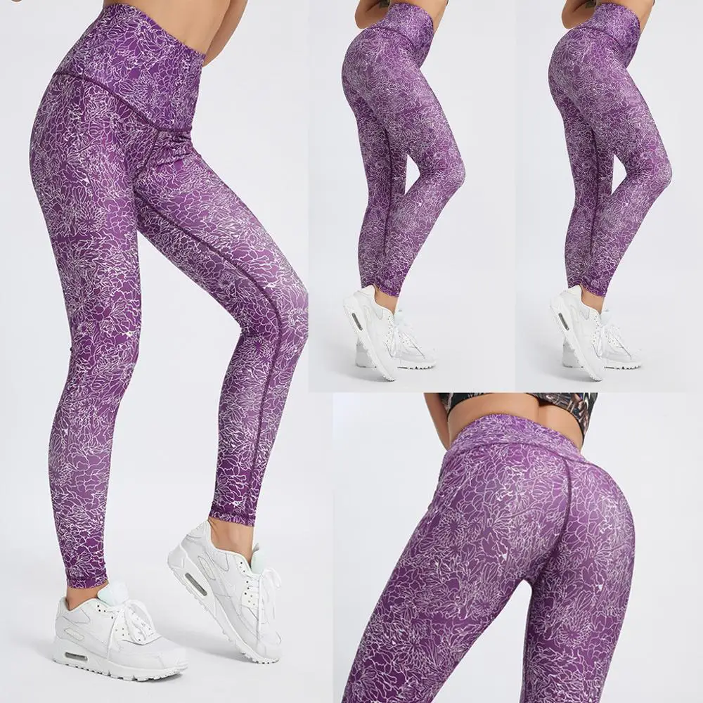 Сексуальные Бесшовные Леггинсы женские штаны пуш ап для йоги с высокой талией