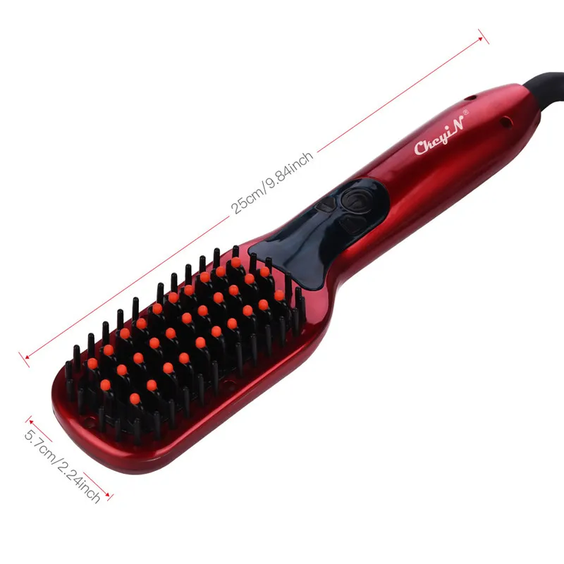 

Negative Ionic Hair Straightener Comb Brush Ceramic Electric Hair Straightening Brush Fast Hot Hair Stying & Massager Head Tool