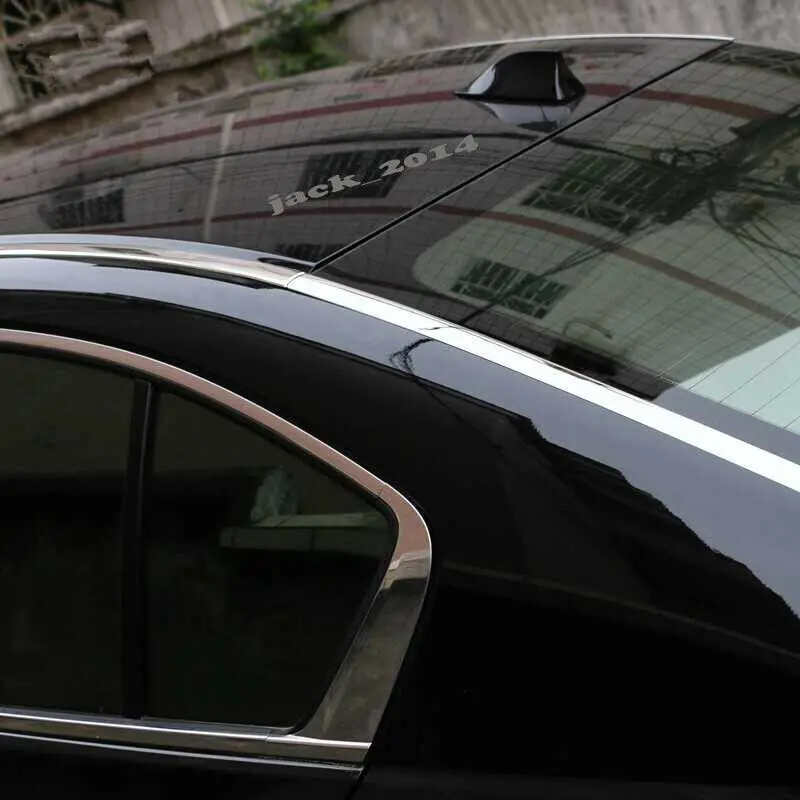 Подходит для 2013 2017 HONDA ACCORD 9TH CHROME крыша обшивки молдинг комплект 4 Двери