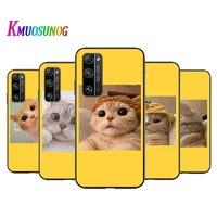 Hot Cute Cat for Honor X10 10X 10i Lite Pro Black Phone Case
