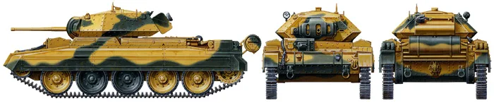 Tamiya 32541 1/48 Британский круизер Mk I/II Танк демонстрационная коллекционная игрушка