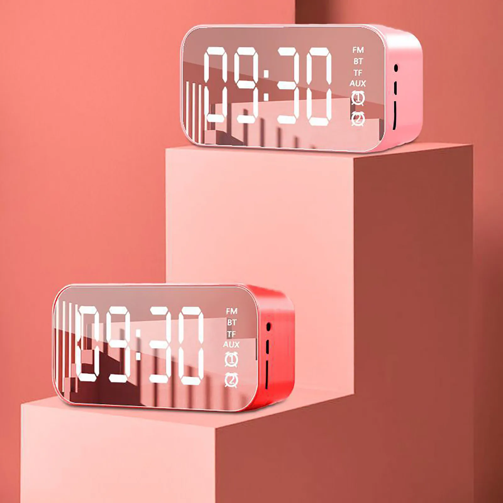 Bluetooth динамик сабвуфер зеркальный домашний кинотеатр бар de son будильник стерео dj