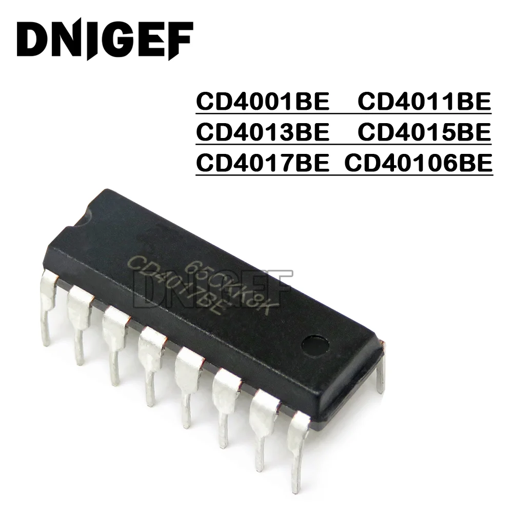 10 шт. CD4017BE CD4015BE CD4013BE CD4011BE CD4001BE CD40106BE DIP-14 CD4017 CD4015 CD4013 CD4011 CD4001 CD40106 DIP IC - купить по