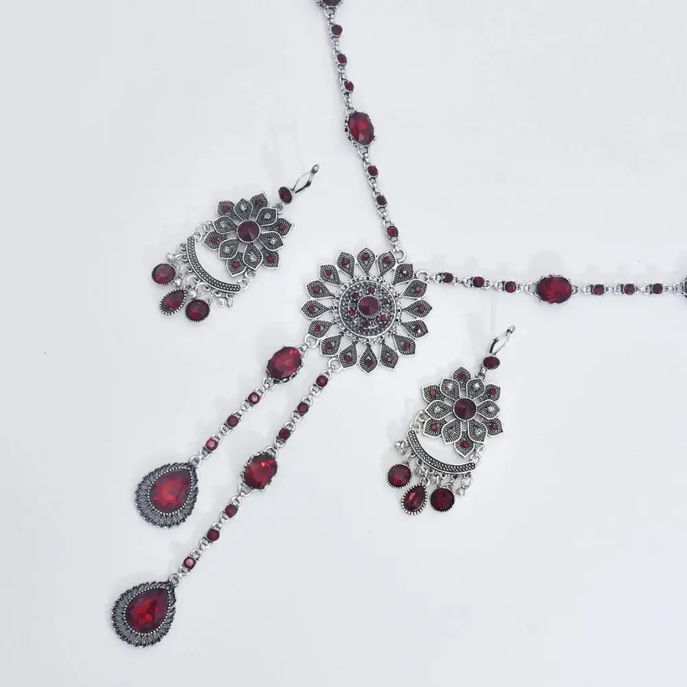 Женское Ожерелье Стразы с кисточками набор ювелирных изделий в стиле бохо