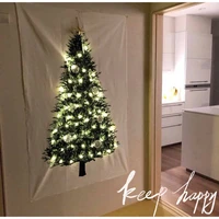 christmas tapestry holiday party christmas tree background cloth bedroom and living room decorative coth
