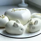 Милый 3D Пасхальный Кролик силиконовая форма кролика мусс для торта шоколадный дессер силиконовая форма для кексов Топпер для выпечки кондитерских изделий украшения