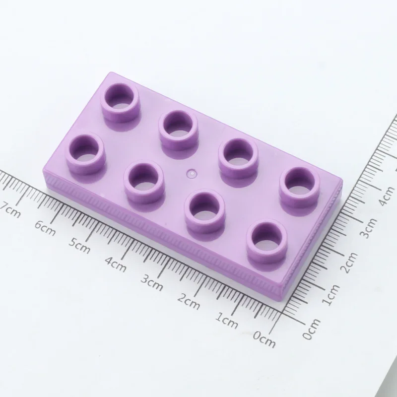 

10Pcs Big Size Building Blocks Accessories Compatible Large Sets Children Thin Brick 2*4 Dots Plastic MOC DIY Educational Toys