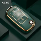Новинка ТПУ чехол для автомобильного ключа чехол для VW Volkswagen Polo Tiguan Passat B5 B6 B7 Golf 4 5 6 MK6 Jetta Lavida для Skoda Octavia
