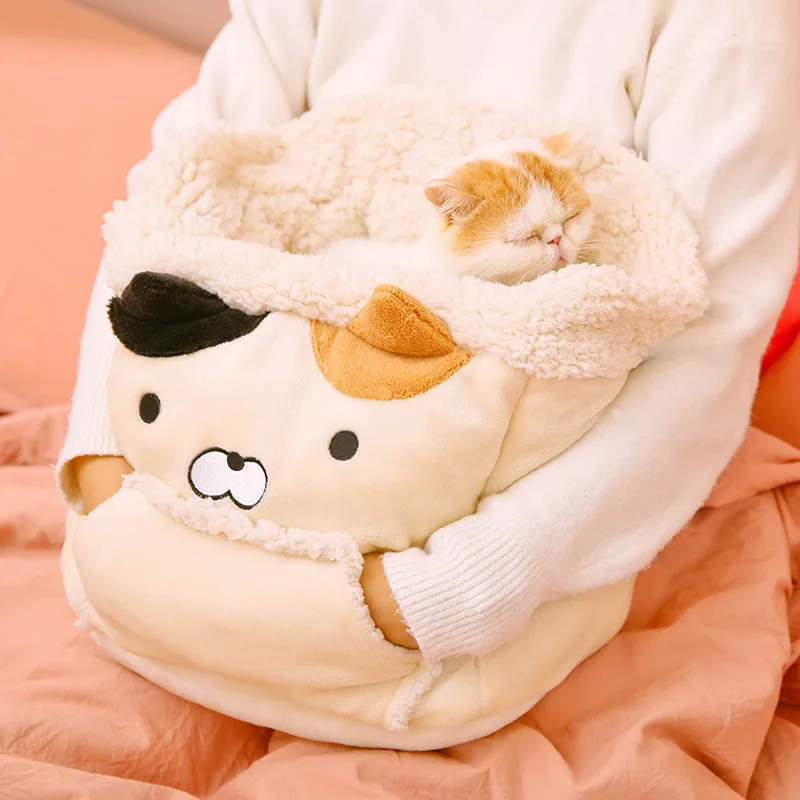 Smartpet круглые плюшевые кошки кровать домашние легкие теплые зимние кошка