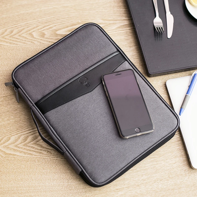 High Quality Solid Big Capacity Document Bags Waterproof Passport Holder Men Business Briefcase travel Accessories