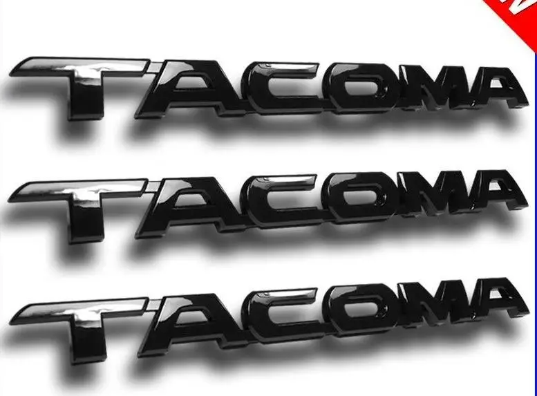 3 ярлыка для Tacoma блестящая черная дверь крыло эмблема наклейка значок табличка |