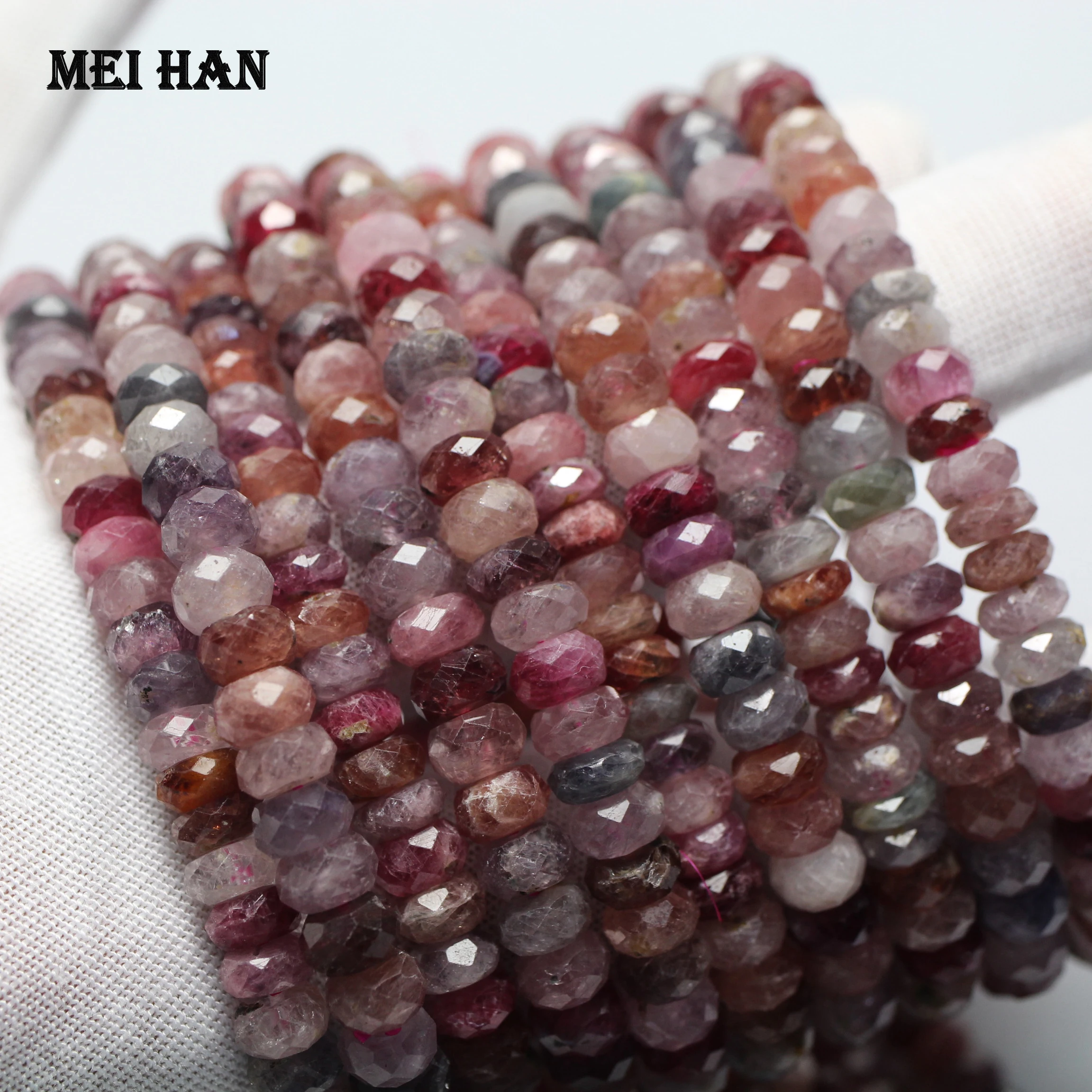 Натуральный (1 браслет/набор) Редкие удивительные красочные шпинели 6-7*2 5-4 мм